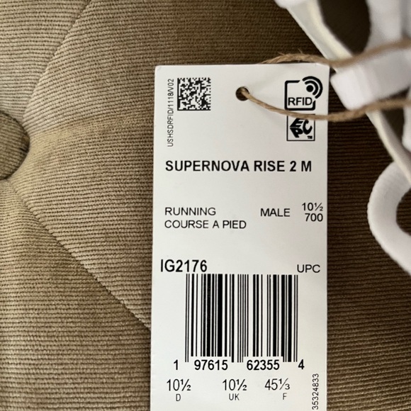 Adidas Supernova Rise 2 White size 11 - Picture 5 of 5